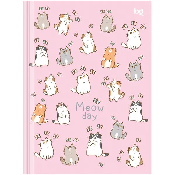 Блокнот А6, 80л., BG "Meow day", глянцевая ламинация