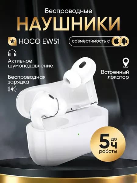 Наушники беспроводные с микрофоном и шумоподавлением EW51