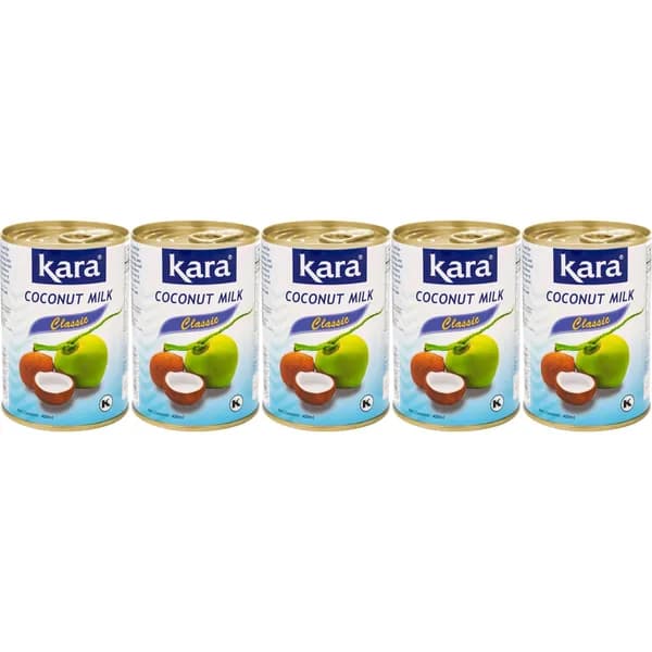 Растительный напиток кокосовый Kara Classic 17% 0,4 л, набор: 5 штук