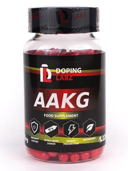 Аминокислота Аргинин Doping Labz 2400 мг, AAKG Альфа-кетоглутарат, 120 капсул