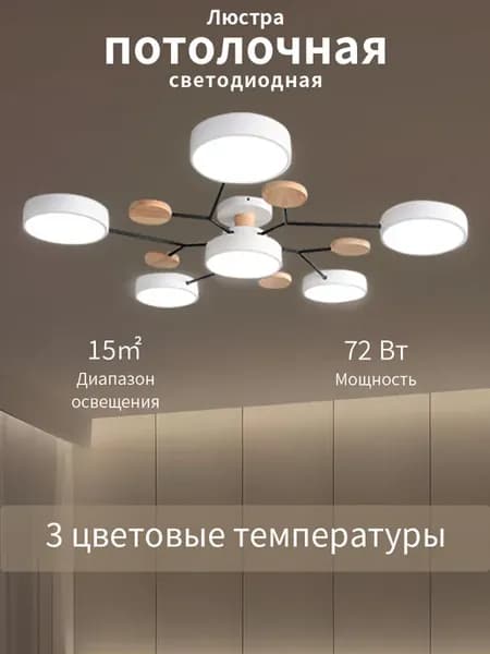 Люстра потолочная светодиодная на кухню