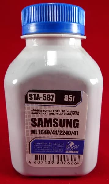 Тонер SAMSUNG ML-1640/41/1910 Black&White Standart фас.Россия 85 г