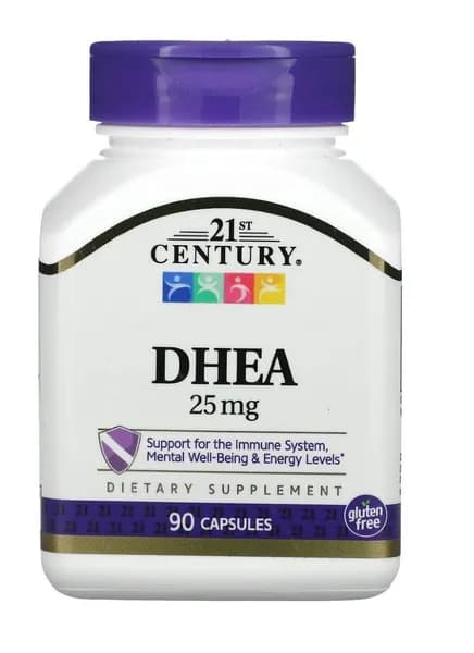 21st Century, ДГЭА, DHEA, 25 мг, 90 капсул