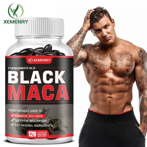 Капсулы Xemenry Black Maca 1000 мг - способствуют повышению физической силы и энергии