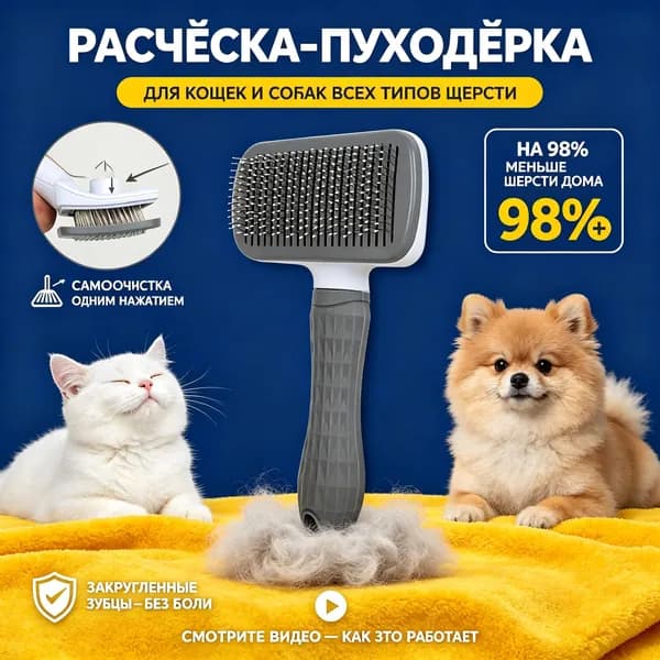 Расческа Для Удаления Шерсти Домашних Животных