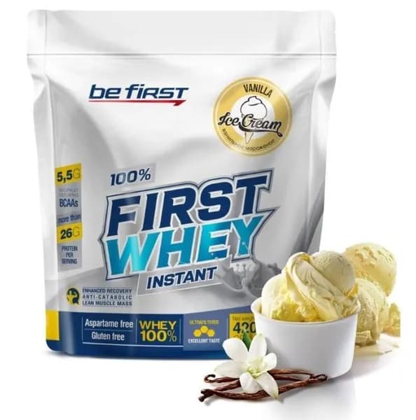Сывороточный протеин (Ванильное мороженое) Be First First Whey 420 гр