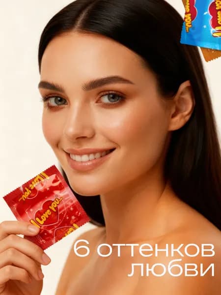 Презервативы I love you микс набор из 6 вкусов, 72 шт