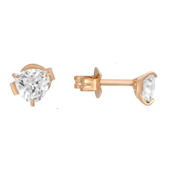 Серьги женские с фианитами из красного золота 585 пробы 585GOLD