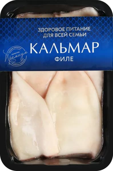 Кальмар замороженный очищенный, тушка с плавником без кожи, 500г