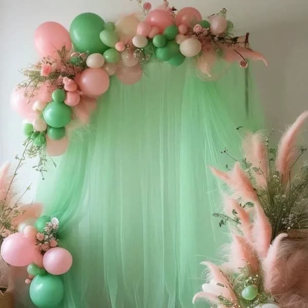 Тюль на кулиске 160x250 см светло-зеленый