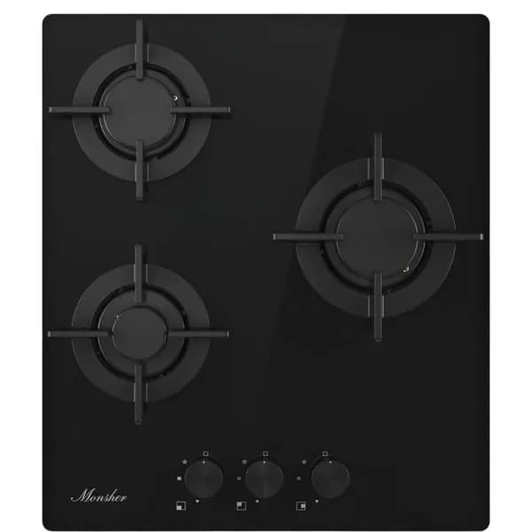 Варочная поверхность MONSHER, High-Tech, газ, 45 см, газ-контроль MGG 44 Noir