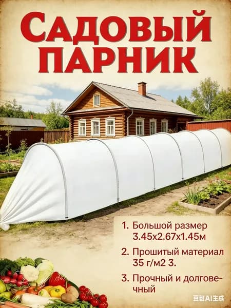 Парник, теплица 3.45х2.67х1.45 м abs пластик