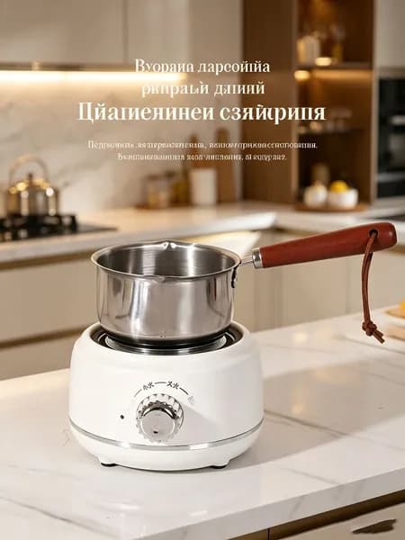 Мини-восковая плита с нержавеющей кастрюлей для плавления