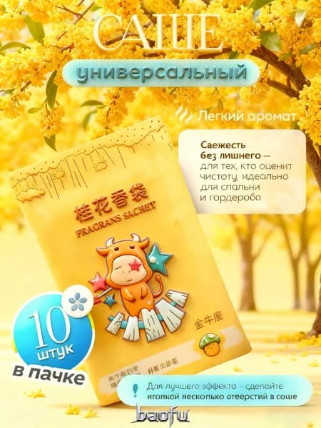 Ароматизатор для дома Универсальный 10 шт. "Аромасаше для белья, шкафа и автомобиля"