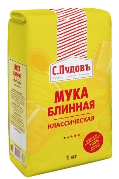 Мука для выпечки С.Пудовъ блины пшеничные Хлебзернопродукт м/у, 1 КГ