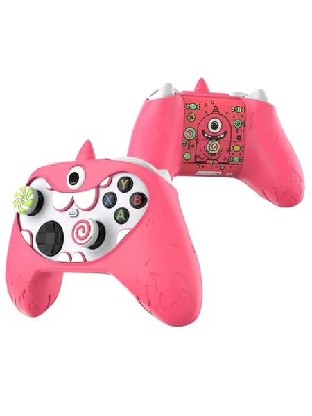 PlayVital Силиконовый чехол для геймпада Xbox Series X/S MonoEye Monster, противоскользящий, милый дизайн, розовый