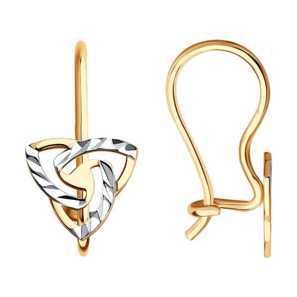 Золотые серьги DIAMANT-ONLINE 585 пробы