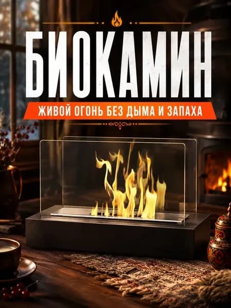 Биокамин настольный декоративный прямоугольный для дома
