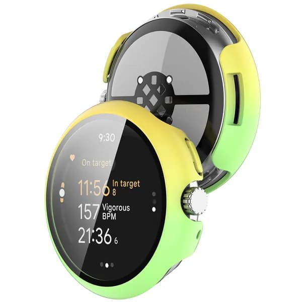 Защитный чехол-плёнка для Google Pixel Watch 3 с диагональю 45 мм из ПК и закалённого стекла