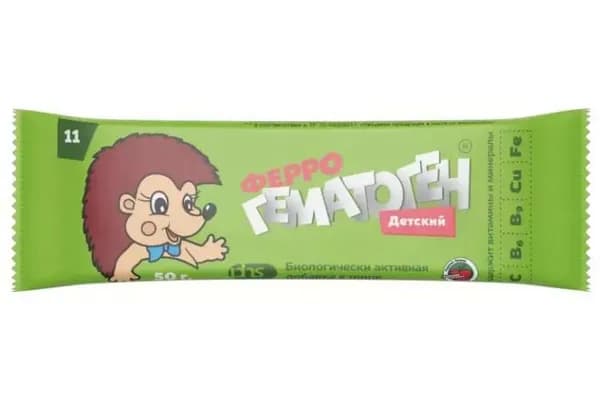 Феррогематоген детский, пастилка жевательная, 50 г