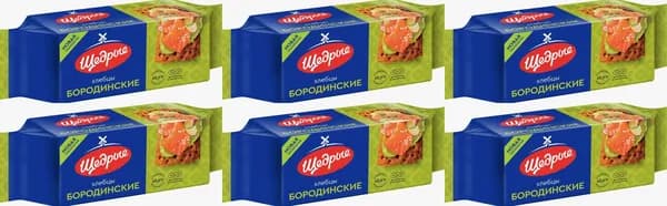 Щедрые Хлебцы хрустящие бородинские, 100 г - 6 шт