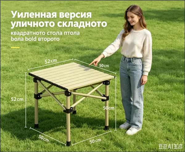 Садовый стол 50х50х50 см