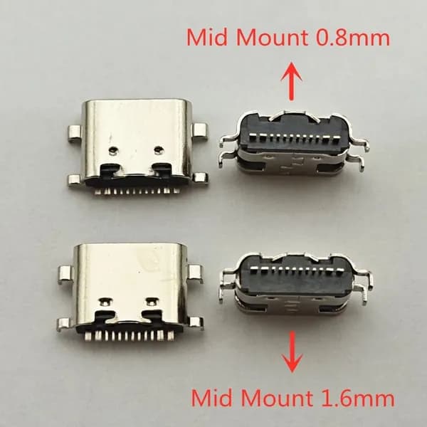 2 штуки (А+В), Разъем Type-C 16pin, для Blackview