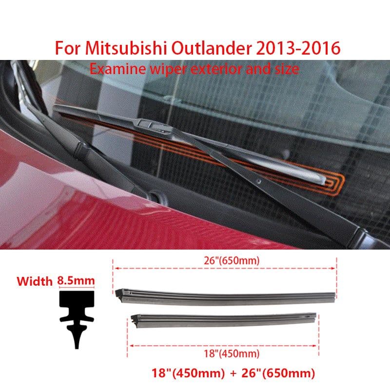 1 комплект резинок стеклоочистителя Mitsubishi Outlander 2013-2016 гг.