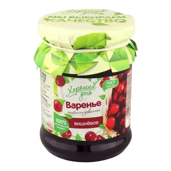 Варенье Хороший день вишневое 310 г