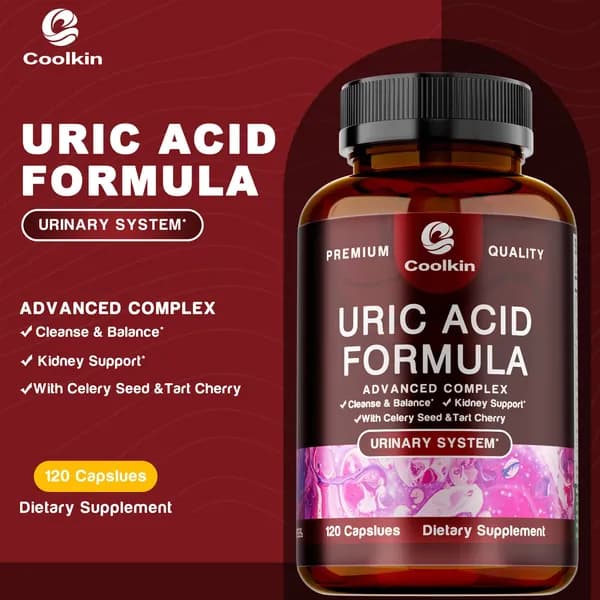 Комплекс Coolkin Uric Acid Formula Advanced Complex разработан для поддержания баланса уровня мочевой кислоты в организме, улучшения здоровья почек и функции мочевыделительной системы.