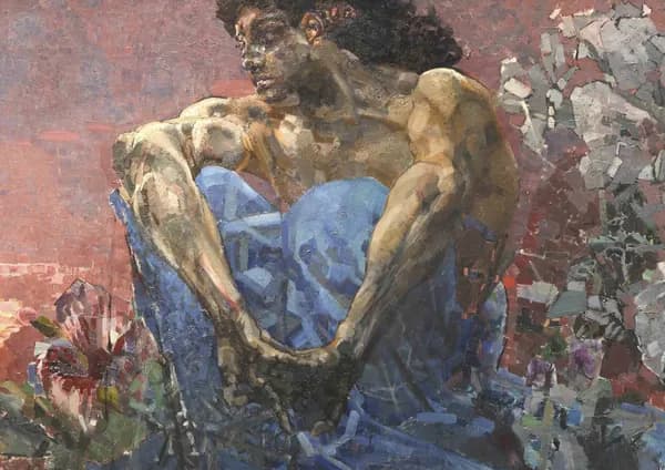 Постер "Демон сидящий (1890)  Михаил Врубель.Репродукция, Формат А4", 29.7 см х 21 см