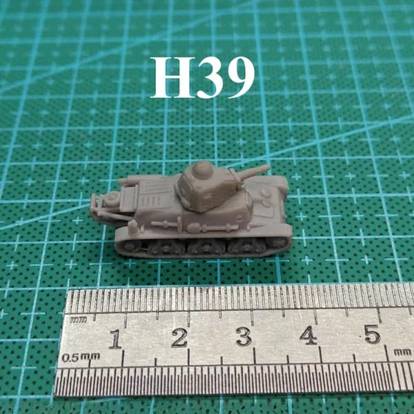 Миниатюрная модель танка в масштабе 1:144, изготовленная из смолы с помощью 3D-печати, Вторая мировая война, Великобритания, Франция, Италия, Польша, Япония, танки H39/Matilda/Churchill/Char B1