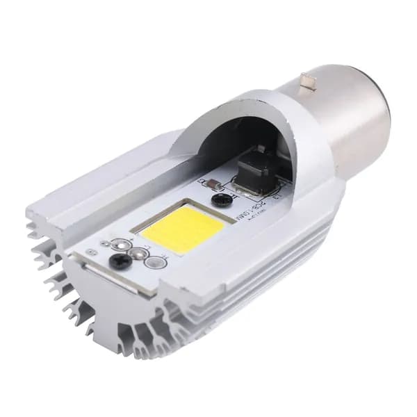 Фара для мотоцикла H6/BA20D , светодиодная лампа COB, совместима с Px15D, алюминиевый корпус.