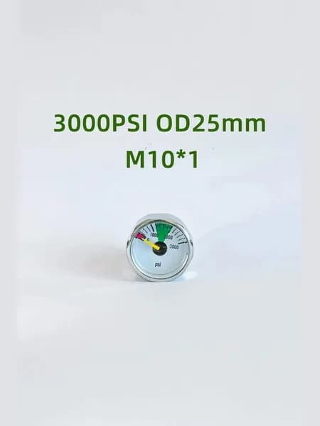 Манометр 3000PSI, D25, M10*1, Леший 2, для винтовки, для баллона, PCP PAINTBALL