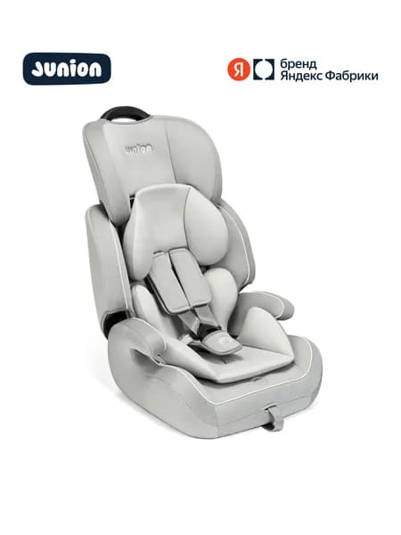 Автокресло JUNION Bruno группа 1/2/3 (9-36 кг), серый, Яндекс Фабрика