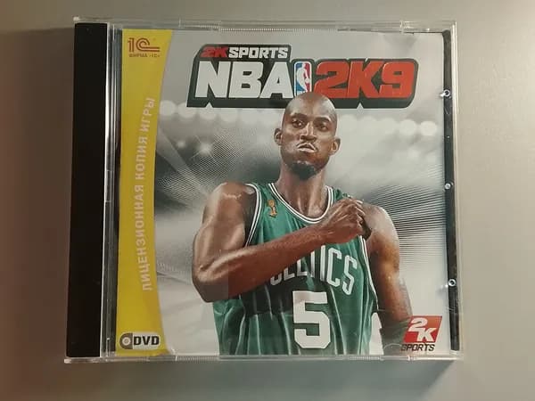 Диск с винтажной игрой для слабого ПК NBA 2K9 (PC DVD, Jewel, Русская версия, Лицензия 1С)