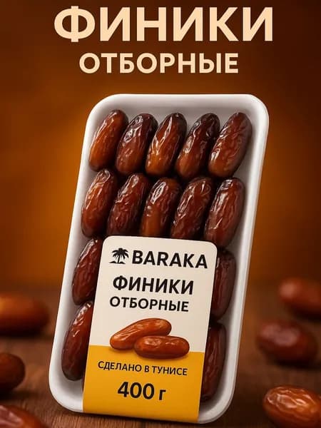 Финики из Туниса отборные BARAKA 400 грамм