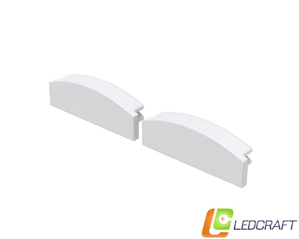 Заглушки 2 шт для профиля LC-LP0728M28 пластиковые серые