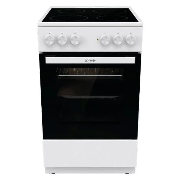 Плита электрическая Gorenje GEC5A12WG-B, 50 см, 4 конфорки, 68 л, стеклокерамика, белый