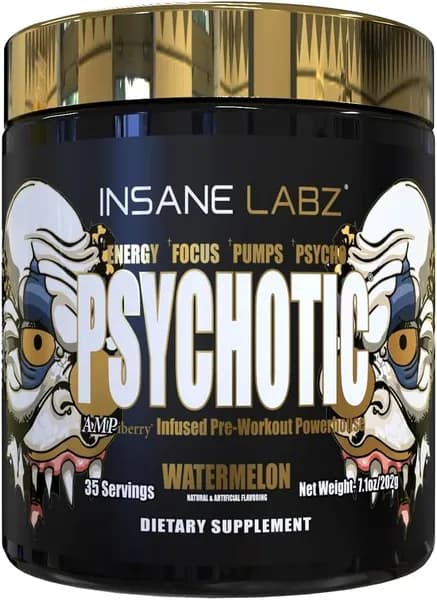 Insane Labz / PSYCHOTIC GOLD Watermelon 35 порций / Предтренировочный комплекс Инсайн США