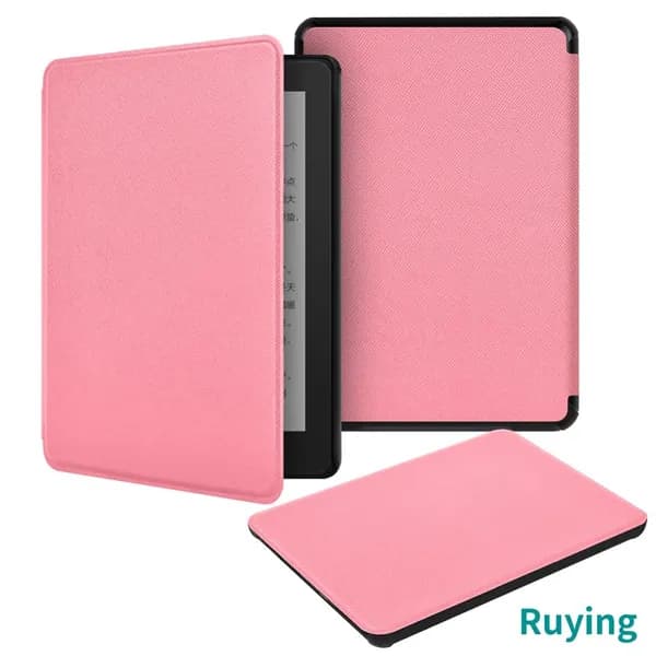 Чехол для Kindle Paperwhite 12 (2024) и Colorsoft Signature 7", розовый, с автопробуждением и автоотключением