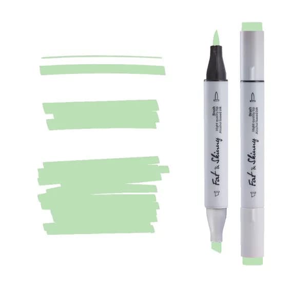 Профессиональный спиртовой двусторонний маркер Fat&Skinny Brush G303