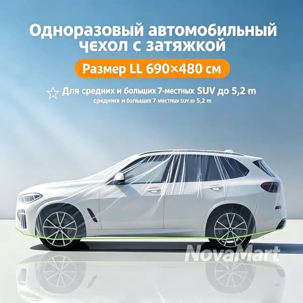 Чехол на автомобиль 690X480, Пластик, 1 шт.