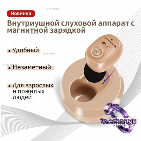 Цифровой слуховой аппарат внутриушной с зарядным устройством для пожилых людей и взрослых Britzgo-1607