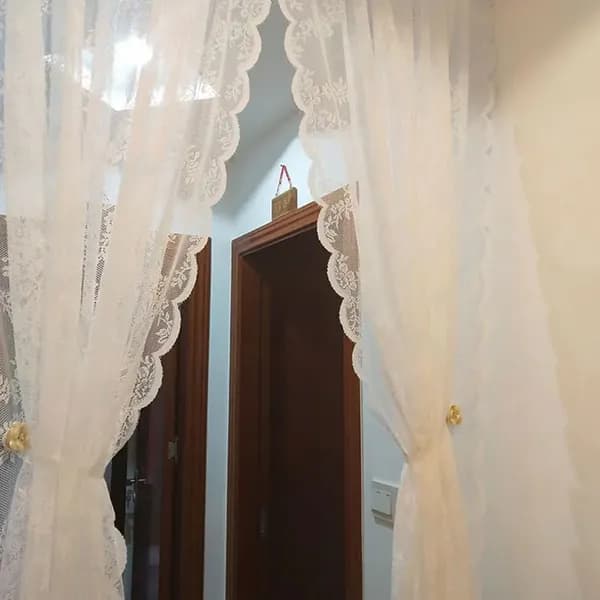 Занавеска на дверь нитяная 75x100 см коричневый