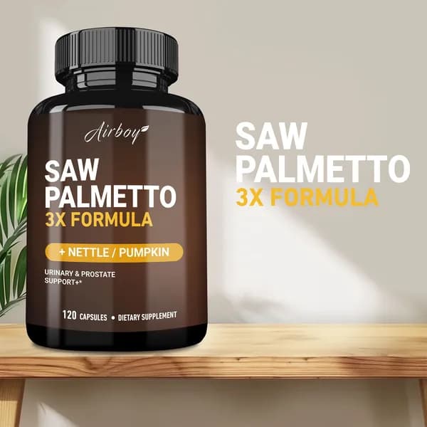 Капсулы Airboy Saw Palmetto Complex - содержат пальму сабаль, крапиву и семена тыквы - способствуют поддержанию здоровья и хорошего самочувствия мужчин