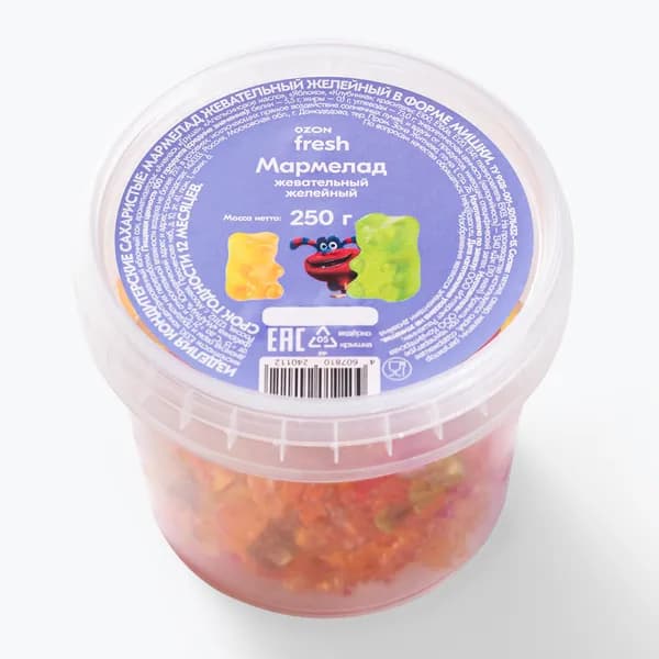 Жевательный мармелад Ozon fresh, мишки, сладкие, 250 г