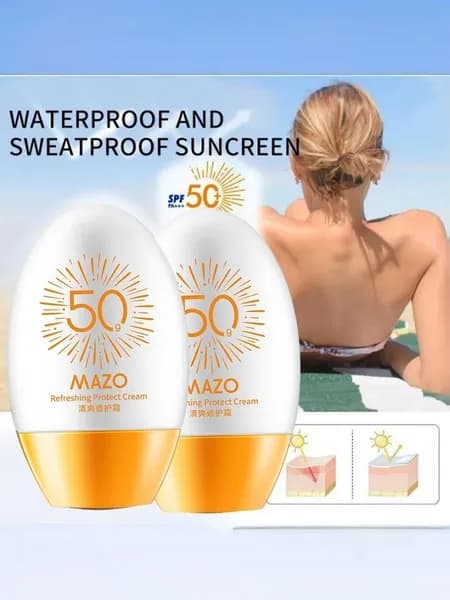 2 шт Гиалуроновый Увлажняющий солнцезащитный крем для лица SPF 50 Водостойкий Фитокосметик, 50 мл.