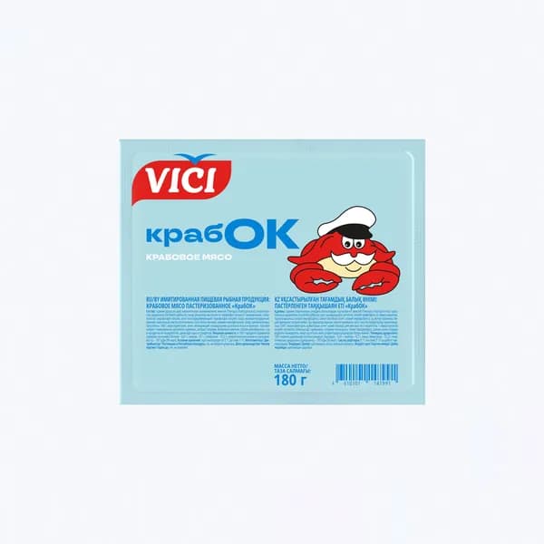 Крабовое мясо имитация 180 г, VICI КрабОк