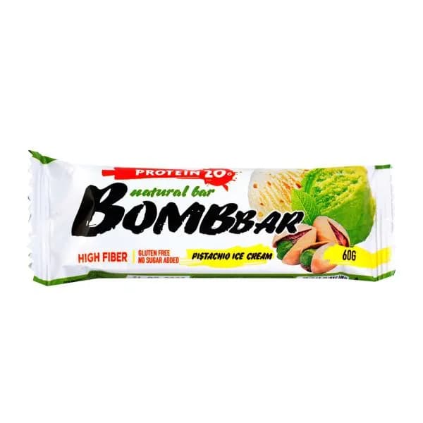 Батончик Bombbar протеиновый Фисташковый пломбир 60г